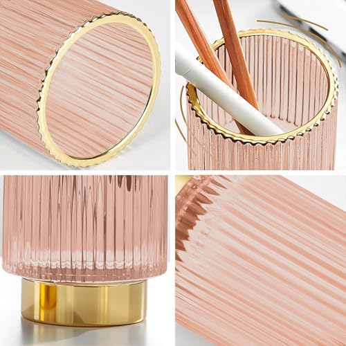 DASITON Makeup Brush holder Organizer,Crystal Cosmetic Makeup Brush Glass Brushes Storage Holder, Vintage Make Up Brush 