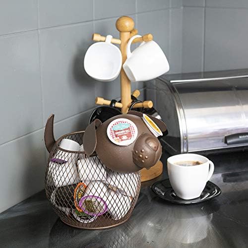 Made Easy Kit Coffee Pod Organizer - Home Coffee Bar Functional Décor - Café Station Countertop Storage Accessories (Dog