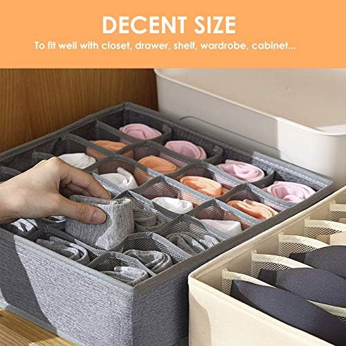 Criusia 8 Pack 11 inch Fabric Storage Cubes with 3 Pack Sock Underwear Drawer Organizer for Clothing Organization and St