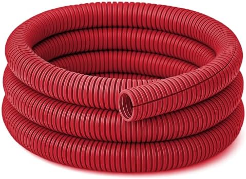Electriduct 3/4" Split Wire Loom Conduit (0.75 Inch ID) - Red - 25 Feet