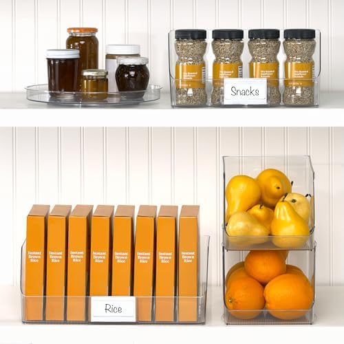 iDesign Clear Plastic Stackable Storage Bin