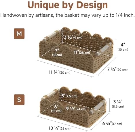 StorageWorks Toilet Paper Storage Baskets, Wicker Baskets for Organizing