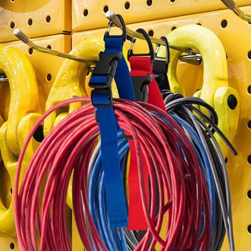6 Pack Adjustable Extension Cord Holder Straps,Multicolor