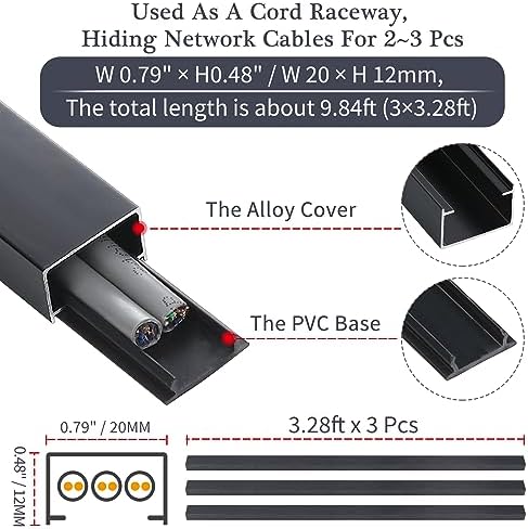 Aluminium Alloy U Shape Edge Trim Strip Decoration Profiles with Base, Metal Cable Raceway Cord Cover Channel, Ceramic T