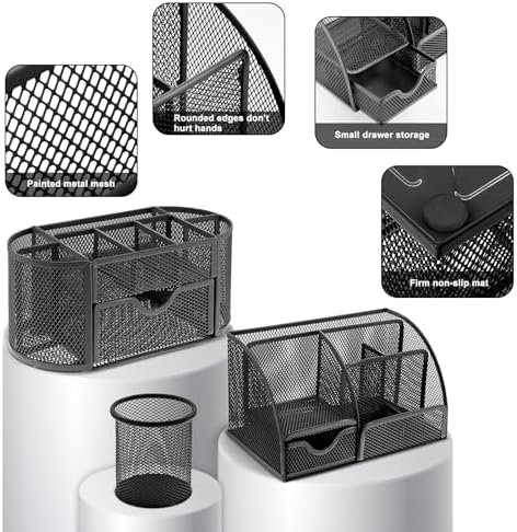 17 IN 1 Office Desk Organizer Set for Back to School Supplies Accessories