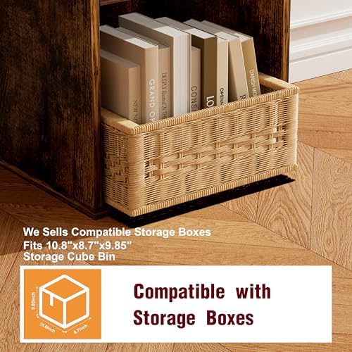 Book Shelf, Wooden Cube Storage Organizer with 11" Open Cubes, Stackable Bookcase for Room Divider Storage, 3 Tier Books