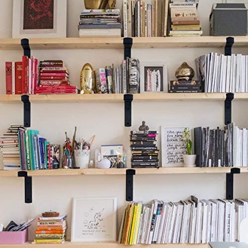 Rustic Shelf Brackets 12 Inches - Shelving Brackets with Mounting Hardware - Heavy Duty Shelf Brackets 12 Inch Shelf Bra