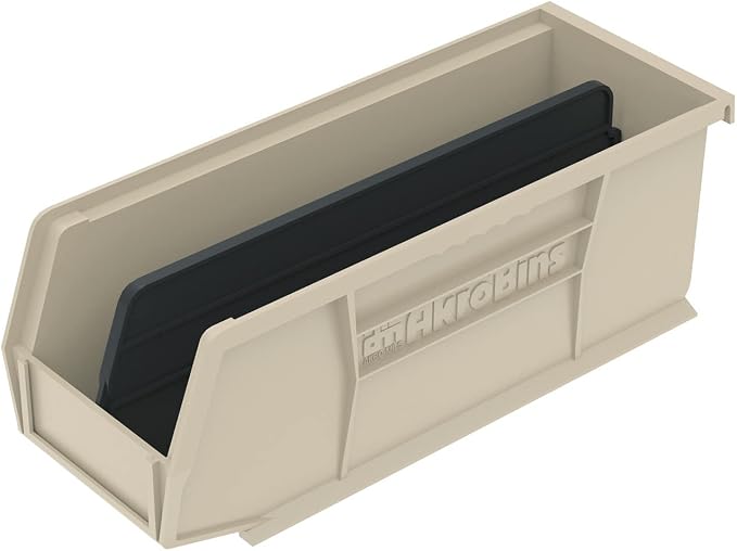 Akro-Mils 40224 Plastic Length Dividers for AkroBins Stackable Storage Bins Model 30224, Custom Storage Inserts for Tools, Crafts & Supplies, 6-Pack, Black