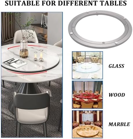 Acrux7 2 Pack 12 Inch Lazy Susan Hardware, Heavy Duty Lazy Susan Turntable Bearing Aluminum Swivel Plate, Metal Rotating