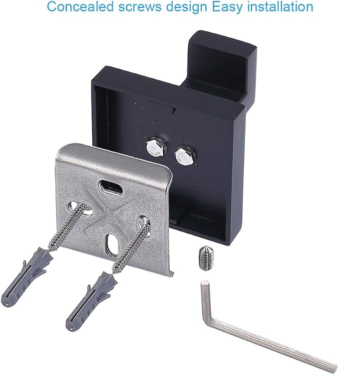 TASTOS Bath Towel Hooks Matte Black, 2 Pack Stainless Steel Robe Coat and Clothes Hook, Heavy Duty Wall Hook for Bathroom & Kitchen, Modern Square Style Wall Mounted (Black)