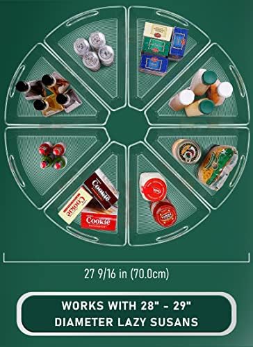 JEISSLIA Lazy Susan Cabinet Organizer Bins for 26"/ 28"/ 32" Diameter