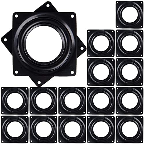 Fasmov 16 Pack 4-Inch Lazy Susan Turntable Bearings, 5/16” Thick Swivel Plate for Serving Trays, Kitchen Cabinet, Craft 