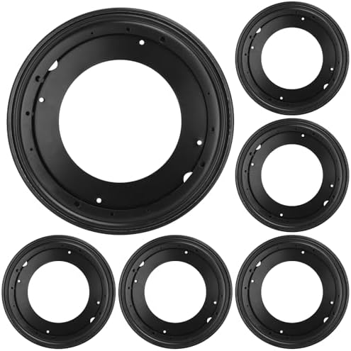 6 PCS 12 Inch Black Lazy Susan Turntable Bearing Plate