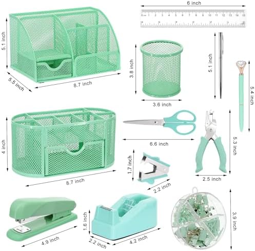 17 IN 1 Office Desk Organizer Set for Back to School Supplies Accessories