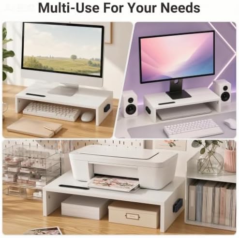 BONTEC Monitor Stand Riser with Cellphone Holder & Cable Management