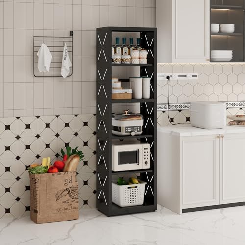 SteeLoong 5 Tier Bookcase,Metal Bookshelf with Adjustable Feet & Shelves