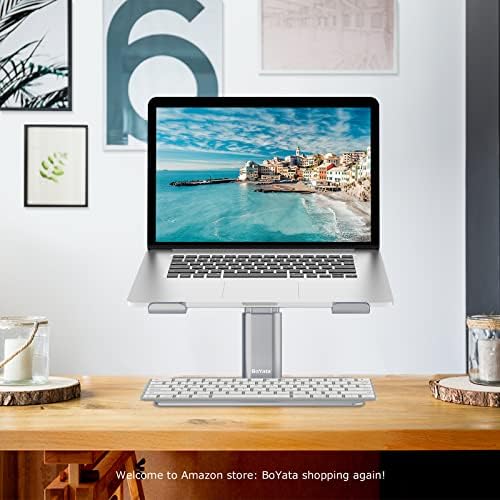 BoYata Laptop Stand, Height Adjustable Laptop Riser for 11-17" Laptops