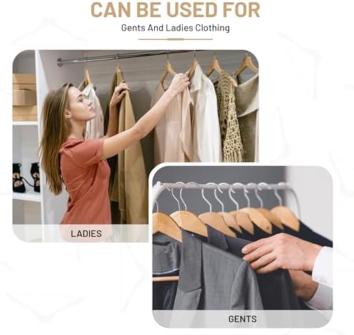 LUX Decor Wooden Hangers 30 Pack - Non-Slip Coat & Suit Hangers with 360° Swivel Hook, Smooth Finish, Heavy Duty Natural Color Clothes Hangers for Jacket, Shirt, Pants