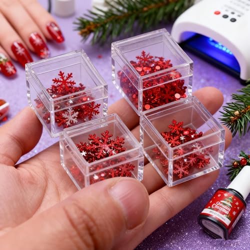 KissYou 12-Pack Mini Acrylic Square Cube Candy Box, 1.18x1.18x0.86 Inch