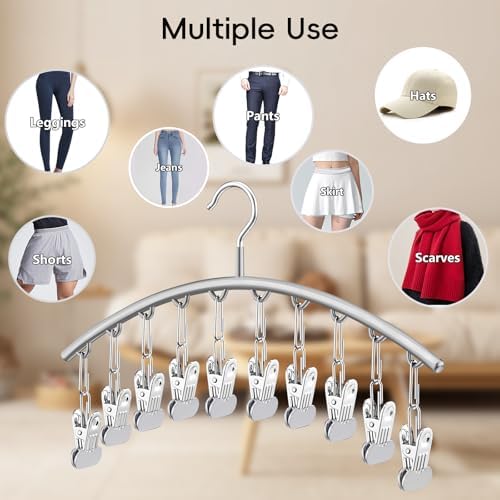 TomCare 4 Pack Space Saving Hangers, Tank Top and Leggings Organizers