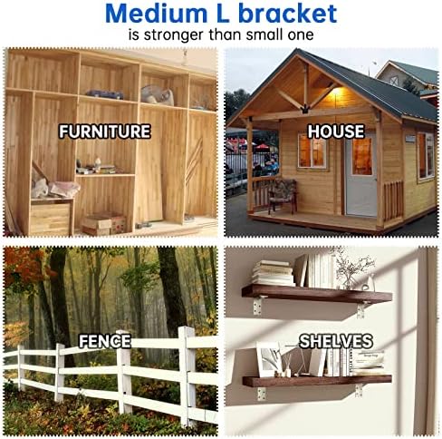 (8PCS) 3x3x1.5 L Brackets Heavy Duty, Galvanized Corner Brace