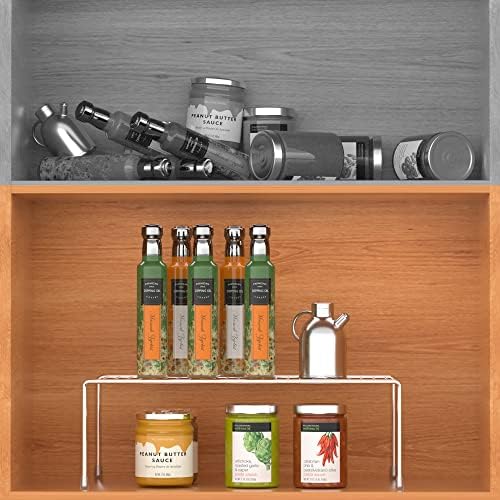 iPEGTOP Set of 6 Large (15.7 x 9.4 Inch) Kitchen Cabinet Organizer Shelf, Wire Freezer Storage Shelves Rack, Rustproof S