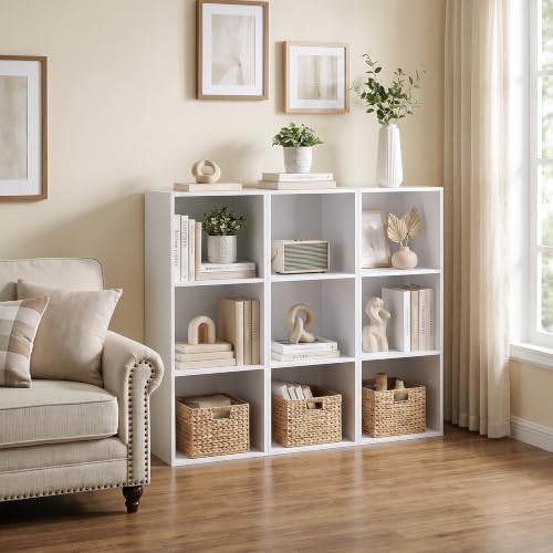 3 Cube Storage Organizer, 3 Tier Cube Cubby Shelf, Narrow Bookshelf White