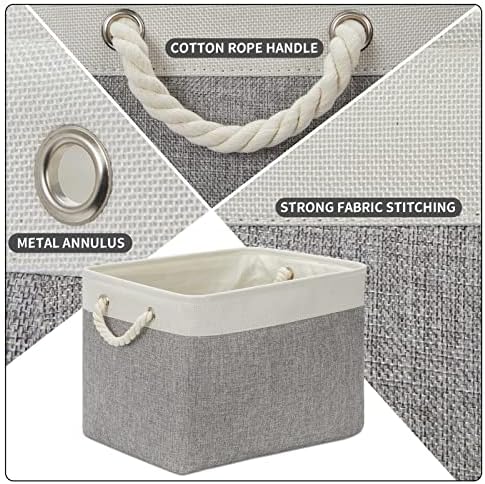 Large Fabric Collapsible Cube Storage Baskets for Organizing 16x12x12