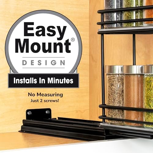 LYNK PROFESSIONAL® Pull Out Spice Organization for Cabinets - 4-3/8 inch Wide – Spice Rack for Inside Cabinets, Slide Ou