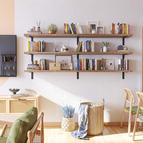 Shelf Brackets 6 Inch Wall L Brackets 8PCS Heavy Duty for Shelves Metal White Rustic Industrial Brackets for DIY Opening