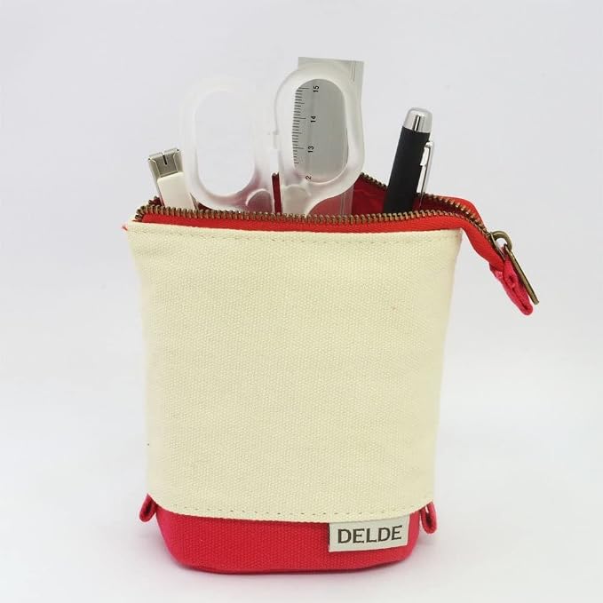 SUN-STAR Stationery DELDE Pen Case Natural Red,S1409565