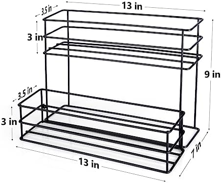 kimilus 8 Bottle Capacity Coffee Syrup Organizer 2 Tier Coffee Syrup Stand Shelf for Coffee Bar Kitchen Small Wine Rack 