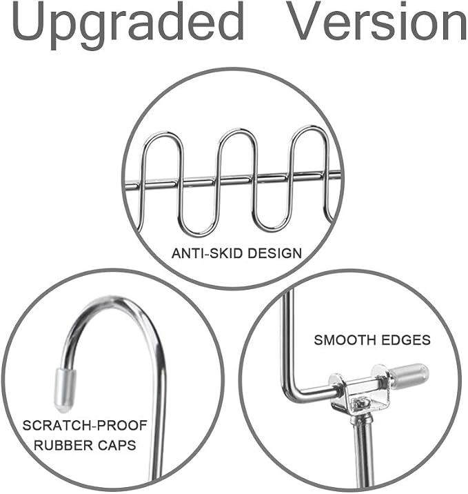 Meetu Closet Organizer - 9.5 Inch Cloth Hanger Magic Space Saving Hangers for Wardrobe Organization (Pack of 6)