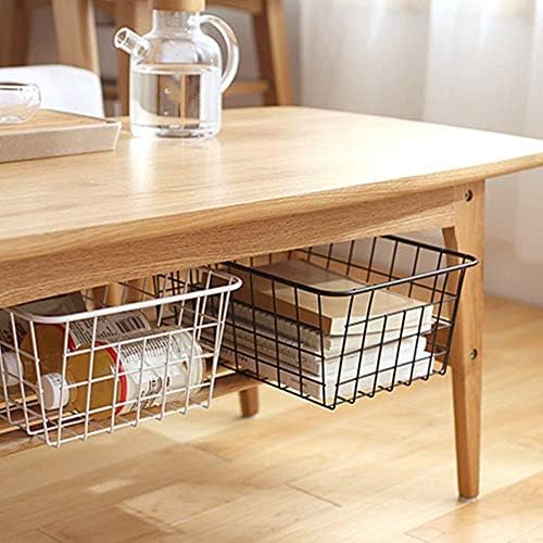 iPEGTOP Wire Storage Freezer Baskets, Set of 6 Large 15.4" Farmhouse Organizer Storage Bins Fridge Basket Rack with Hand