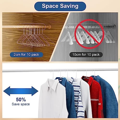 SPECILITE Wire Metal Clothes Hangers Bulk 100 Pack, Ultra Thin, White