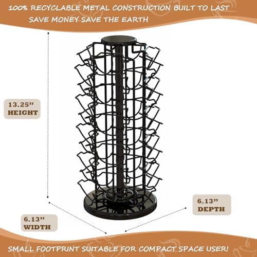 Nespresso Pods Holder Tower Stand,Vertuo Pod Holder 40 Pods Capacity,Black