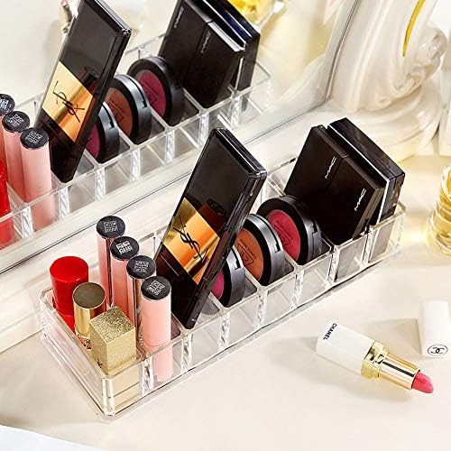 Weiai Clear Acrylic Compact Makeup Organizer Blush Eyeshadow Powder Vanity Holder (Pack of 3)