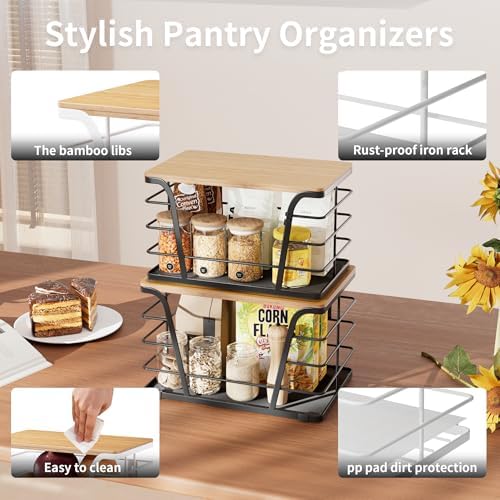 TIDIIABODE 2 Pack Kitchen Organization for Onions,Potatoes - Fruit Basket for Kitchen Counter & Storage Basket,Stackable