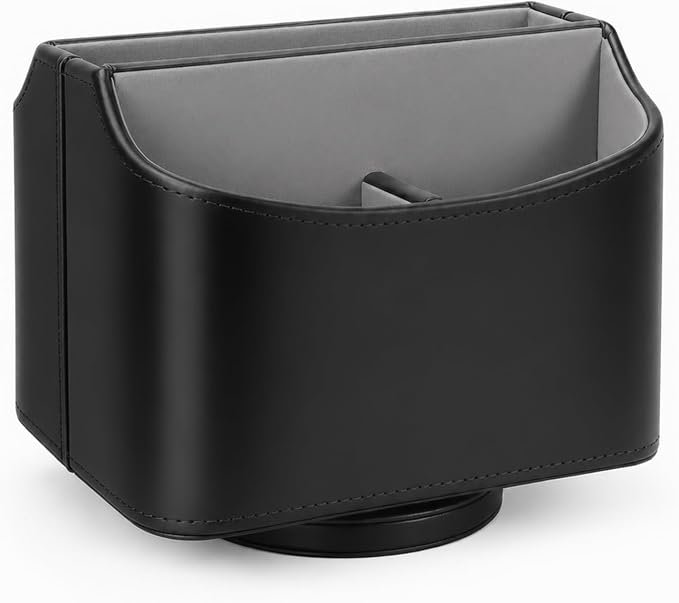 UnionBasic Rotating Desk Organizer, 360 Desk Spinning Caddy, Desktop TV Guide/Mail/Media/Remote Controller Holder Organizer,Black