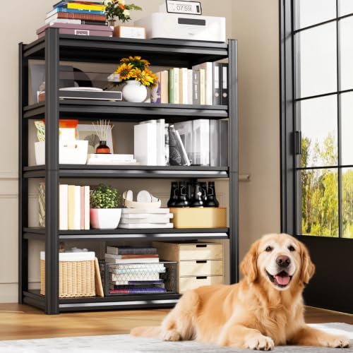 4-Pack Heavy Duty Garage Shelving for Garage, Warehouse & Workshop Organization, 71" H x 35" W x 16" D Adjustable 5-Tier