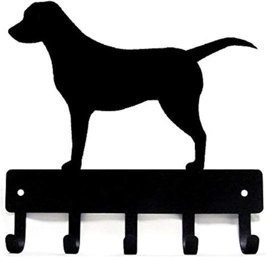 Labrador Retriever Key Holder for Wall - Small 6 inch Wide with 5 Hooks - Made in USA