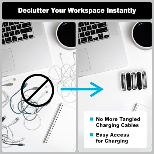 Cable Management Organizer Cord Management, Multiple Slots for Home, Office, Desk, Workshop, Durable Plastic Connectable