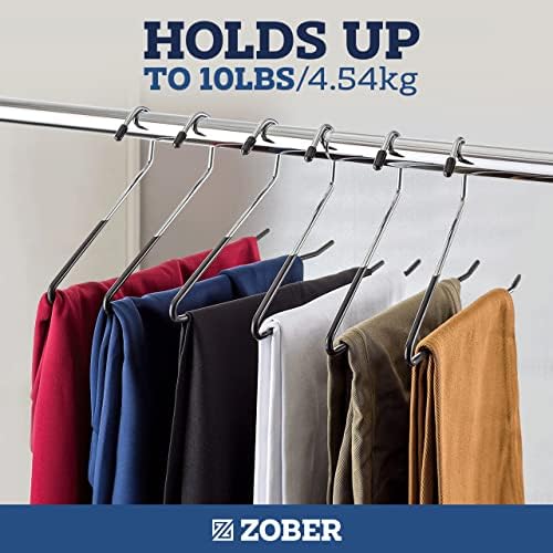 Zober Metal Pant Hangers for Jeans, Clothes Hangers for Pants, 40 Pack
