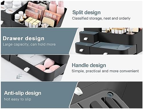 Cologne Perfume Organizer With Drawers,Large Perfumes Vanity Countertop Storage,Perfume Stand for Cologne, Deodorant, Be