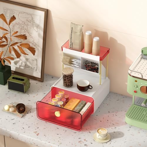 FOLLOWIN Bathroom Organizers and Storage with Drawer, Makeup Organizer