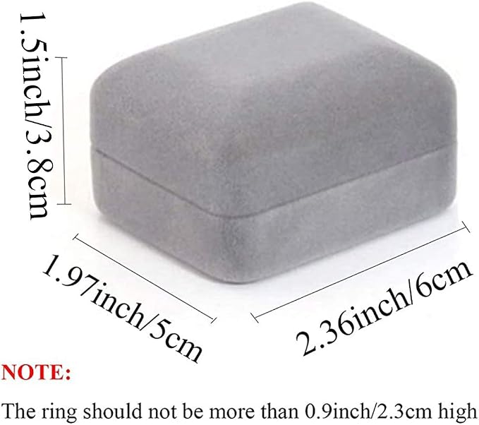 Velvet Ring Box with LED Light Jewelry Display Gift Box for Proposal,Engagement, Wedding