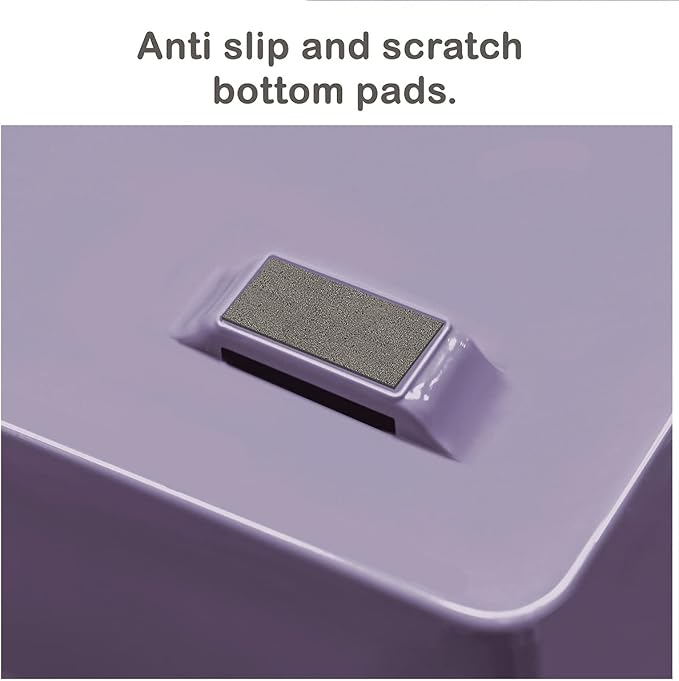 Acrimet Facility 3 Tier Letter Tray, Side Load, Letter Size/A4, Desktop File Organizer, Plastic (Solid Purple Color)