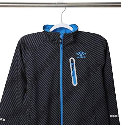 Finnhomy Heavy Duty 50 Pack Plastic Hangers, Clothes Hangers with New Generation Non-Slip Pads,Space Saving Easy Slide Organizer for Bedroom Closet, Great for Shirts, Pants, White