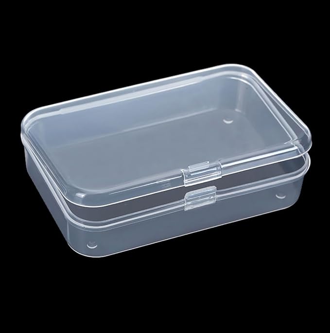 Rectangular Clear Plastic Box Containers (3.46" x 2.36" x 0.83 inch), 12 Pack Small Storage Boxes with Lids for Beads, Earplugs, Pins, Small Items etc.