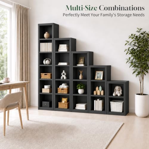 5 Tier Bookshelf,Open Storage Book Shelf,68 Inch Bookcase